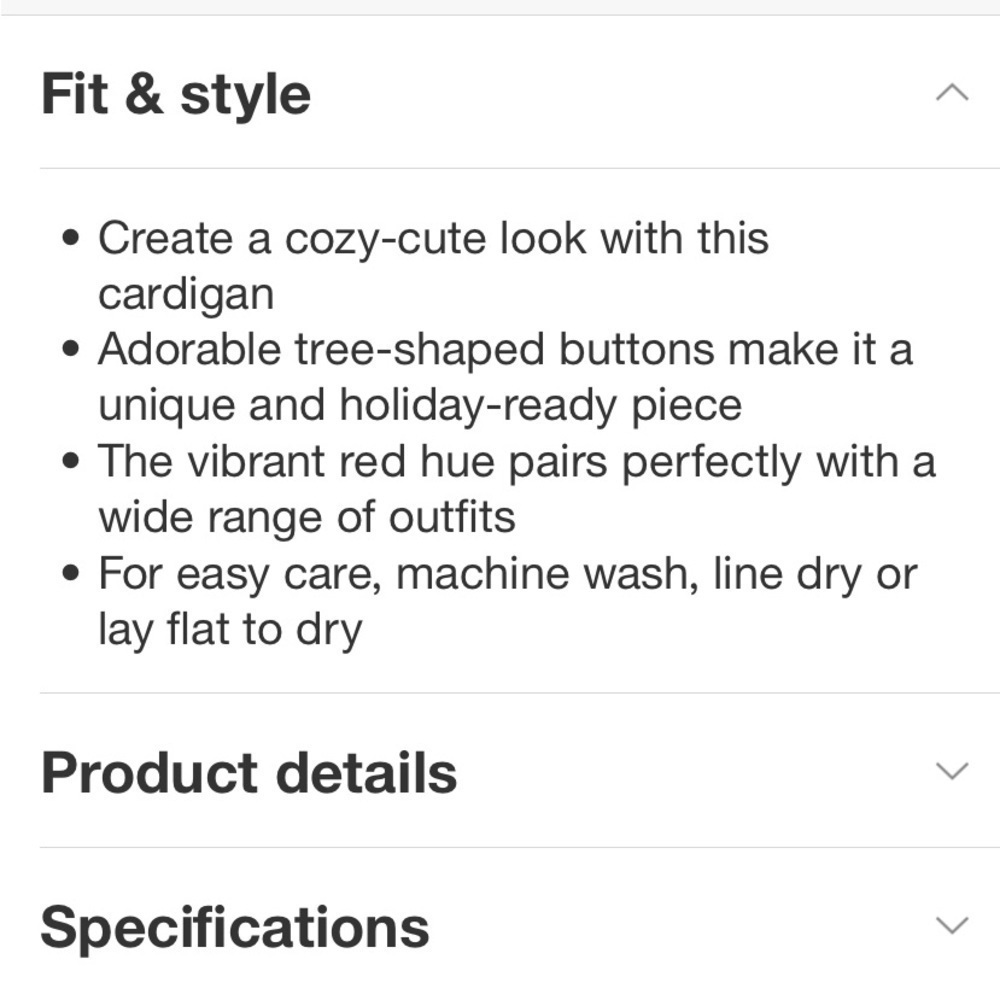 Women's Tree Button Graphic Cardigan -
Red new - Picture 5 of 9